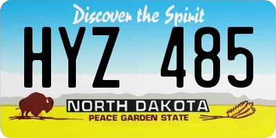 ND license plate HYZ485