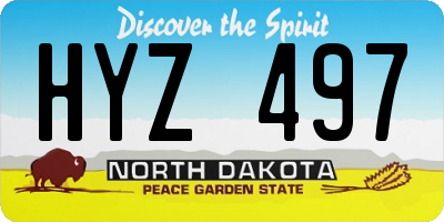 ND license plate HYZ497