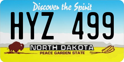ND license plate HYZ499