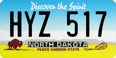 ND license plate HYZ517