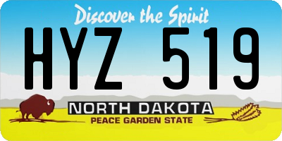 ND license plate HYZ519