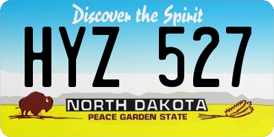 ND license plate HYZ527