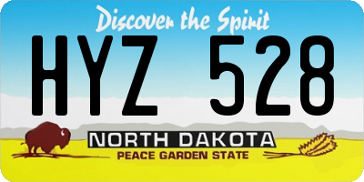 ND license plate HYZ528