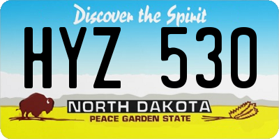 ND license plate HYZ530