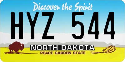 ND license plate HYZ544