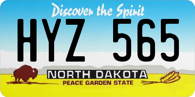 ND license plate HYZ565