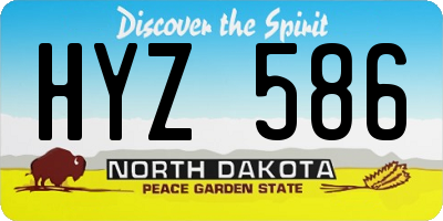 ND license plate HYZ586