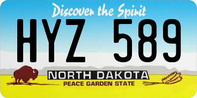 ND license plate HYZ589