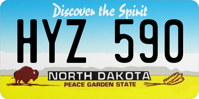 ND license plate HYZ590