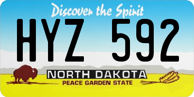 ND license plate HYZ592