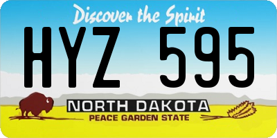 ND license plate HYZ595
