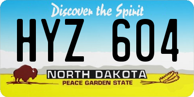 ND license plate HYZ604