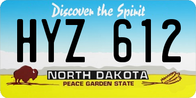 ND license plate HYZ612