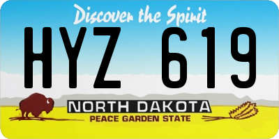 ND license plate HYZ619