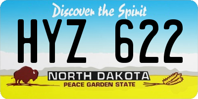 ND license plate HYZ622