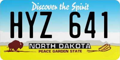 ND license plate HYZ641