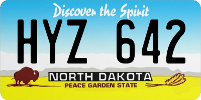 ND license plate HYZ642