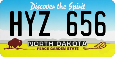 ND license plate HYZ656