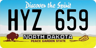 ND license plate HYZ659
