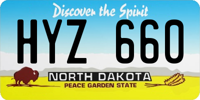 ND license plate HYZ660