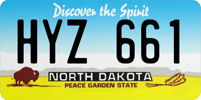 ND license plate HYZ661