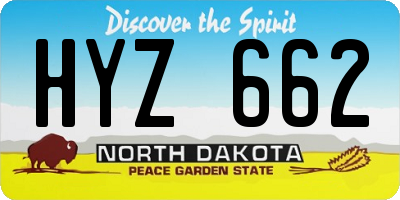 ND license plate HYZ662