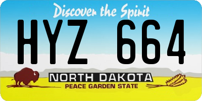 ND license plate HYZ664