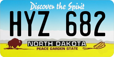 ND license plate HYZ682