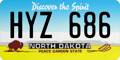 ND license plate HYZ686