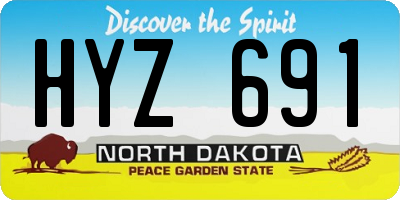 ND license plate HYZ691