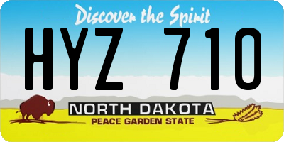 ND license plate HYZ710