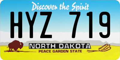 ND license plate HYZ719