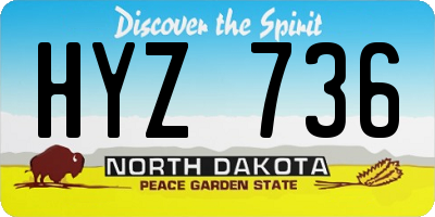ND license plate HYZ736
