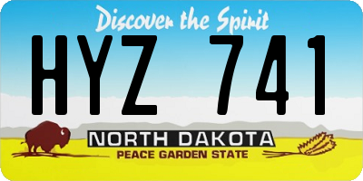 ND license plate HYZ741