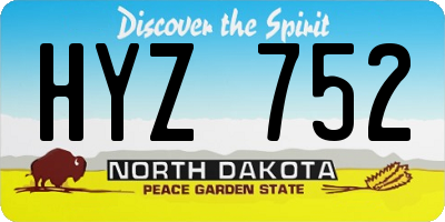 ND license plate HYZ752