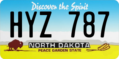 ND license plate HYZ787