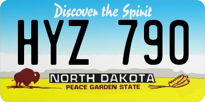 ND license plate HYZ790