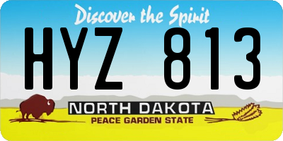 ND license plate HYZ813