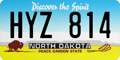 ND license plate HYZ814