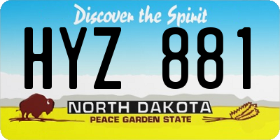 ND license plate HYZ881