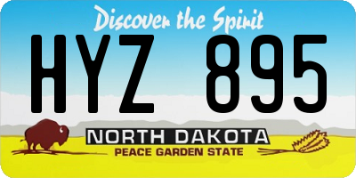ND license plate HYZ895
