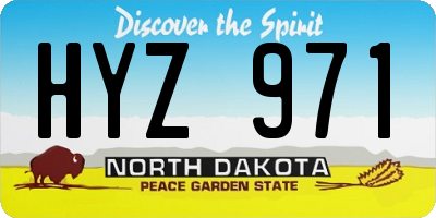 ND license plate HYZ971
