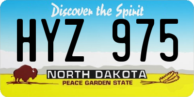 ND license plate HYZ975