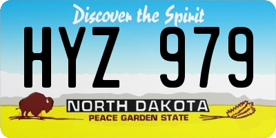 ND license plate HYZ979