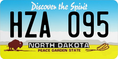 ND license plate HZA095