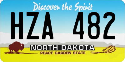 ND license plate HZA482