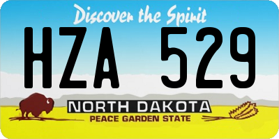 ND license plate HZA529