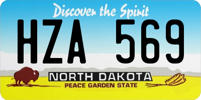 ND license plate HZA569