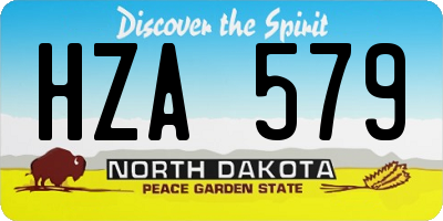 ND license plate HZA579