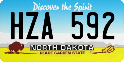 ND license plate HZA592